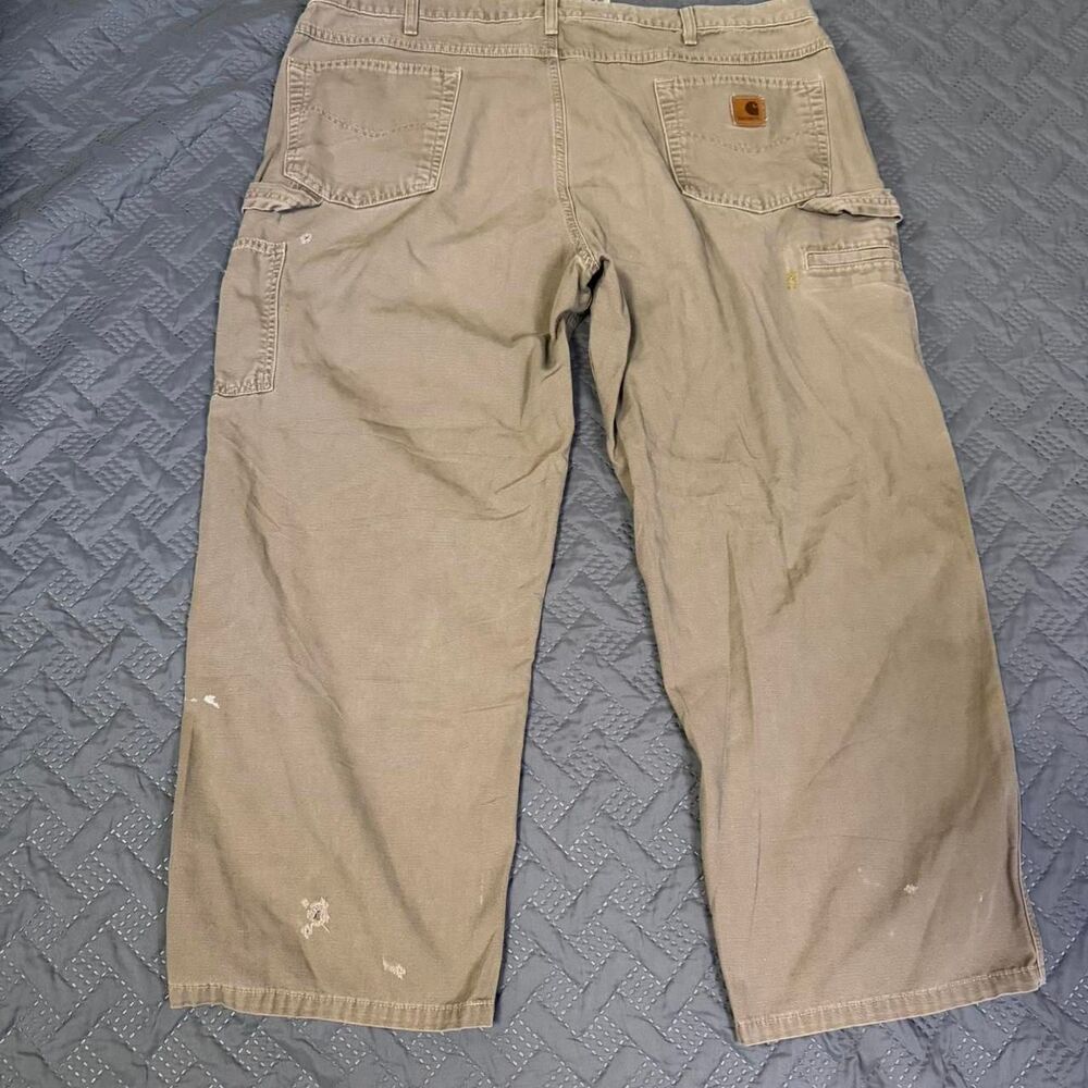 Carhartt BAGGY loose fit 42x30 Distressed Carpenter work pants workwear